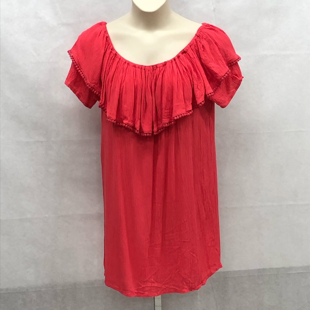 Kaktus coral off the shoulder tunic - Picture 2 of 4